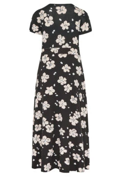 YOURS Curve Black Floral Print V-Neck Midaxi Dress -Luna Looks Zone 0003edf0 35e8 43 302228 Y