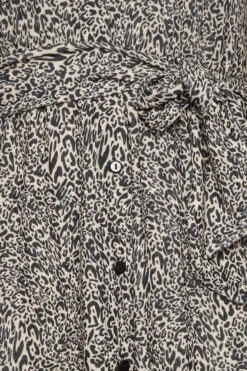 YOURS Curve Beige Brown Animal Print Spilt Hem Midaxi Shirt Dress -Luna Looks Zone 00625122 efea 43 302077 Z