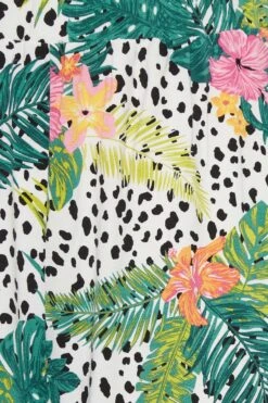 YOURS Curve White Mixed Tropcial Print Jersey Shorts -Luna Looks Zone 00c42ce1 29d7 48 144838 Z