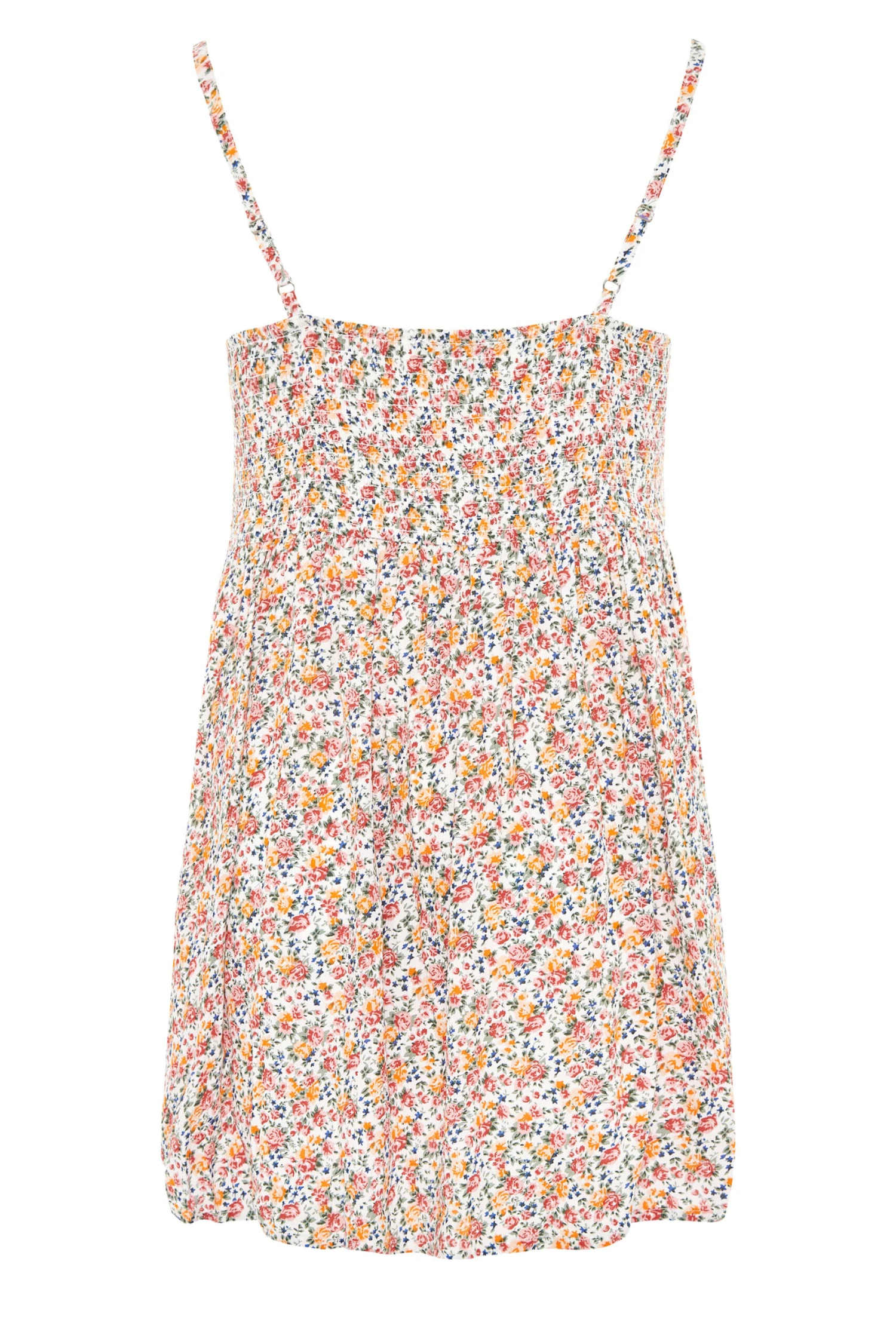 YOURS Curve White Floral Peplum Cami Top 6 YOURS Curve White Floral Peplum Cami Top - Image 6