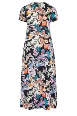 YOURS Curve Black Paisley Print V-Neck Midaxi Dress 11 YOURS Curve Black Paisley Print V-Neck Midaxi Dress -Luna Looks Zone 0150c069 057b 40 302224 Y