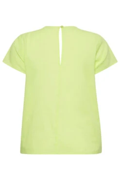 YOURS PETITE Curve Lime Green Broderie Anglaise Short Sleeve Top -Luna Looks Zone 015d355b a0b9 4a 174454 Y