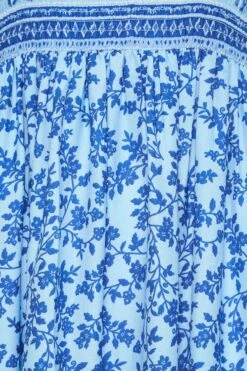 LIMITED COLLECTION Curve Blue Floral Border Print Maxi Dress -Luna Looks Zone 0279048f 2dcf 44 215799 Z