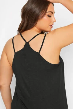 YOURS Curve Black Embroidered Neck Vest Top -Luna Looks Zone 02c4289d 1805 4f 300921 D