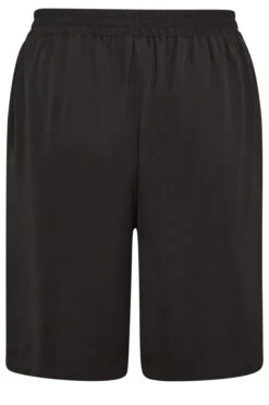 YOURS Curve Black Elasticated Waist Pull On Shorts -Luna Looks Zone 03a1102e c78d 45 144771 Y