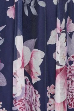 YOURS LONDON Curve Blue Floral Mesh Wrap Dress -Luna Looks Zone 03a267be af7d 43 162118 Z