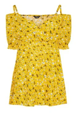 YOURS Curve Yellow Floral Cold Shoulder Top 10 YOURS Curve Yellow Floral Cold Shoulder Top -Luna Looks Zone 044dc5bb 9d13 47 173971 X