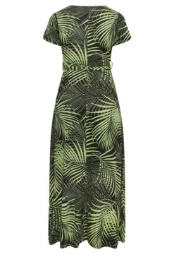 YOURS Curve Green Leaf Print Wrap Maxi Dress 11 YOURS Curve Green Leaf Print Wrap Maxi Dress -Luna Looks Zone 07bbb8f6 6109 41 301603 Y