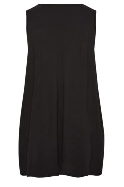 YOURS Curve Black Polka Dot Print Dipped Hem Vest Top -Luna Looks Zone 07f091f9 06ef 41 302251 Y