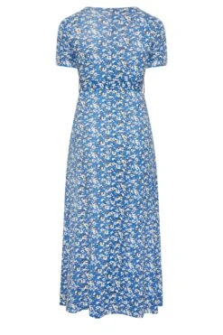 YOURS Curve Blue Ditsy Print Maxi Dress -Luna Looks Zone 0a516cf1 0f20 43 302060 Y