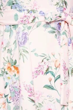 YOURS LONDON Curve Pink Floral Print Puff Sleeve Dress -Luna Looks Zone 0c1fc6ac 3bc8 46 162203 Z