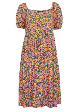 LIMITED COLLECTION Curve Yellow Floral Midaxi Dress -Luna Looks Zone 0cf94a9c 452e 45 215829 X