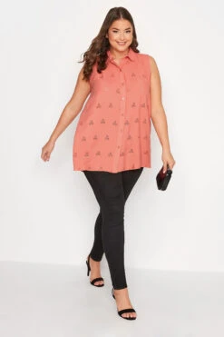 YOURS Curve Pink Sleeveless Swing Shirt