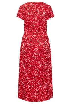YOURS Curve Red Floral Print Maxi T-Shirt Dress -Luna Looks Zone 0db45d43 bfdc 4b 137309 Y