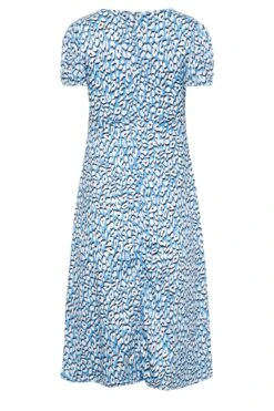 YOURS PETITE Curve Blue & White Animal Print Midi Dress -Luna Looks Zone 0e574890 aa30 4d 174597 Y