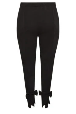 YOURS LONDON Curve Black Bow Hem Tapered Trousers -Luna Looks Zone 0e8b8013 7442 4a 162094 Y