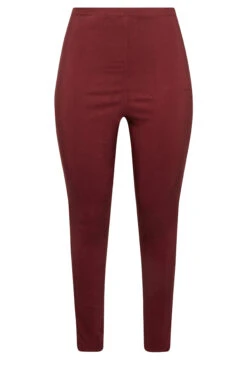 YOURS Curve Burgundy Red Stretch Bengaline Slim Leg Trousers 6 YOURS Curve Burgundy Red Stretch Bengaline Slim Leg Trousers -Luna Looks Zone 0fb5a1a8 7a8e 4f 143344 X