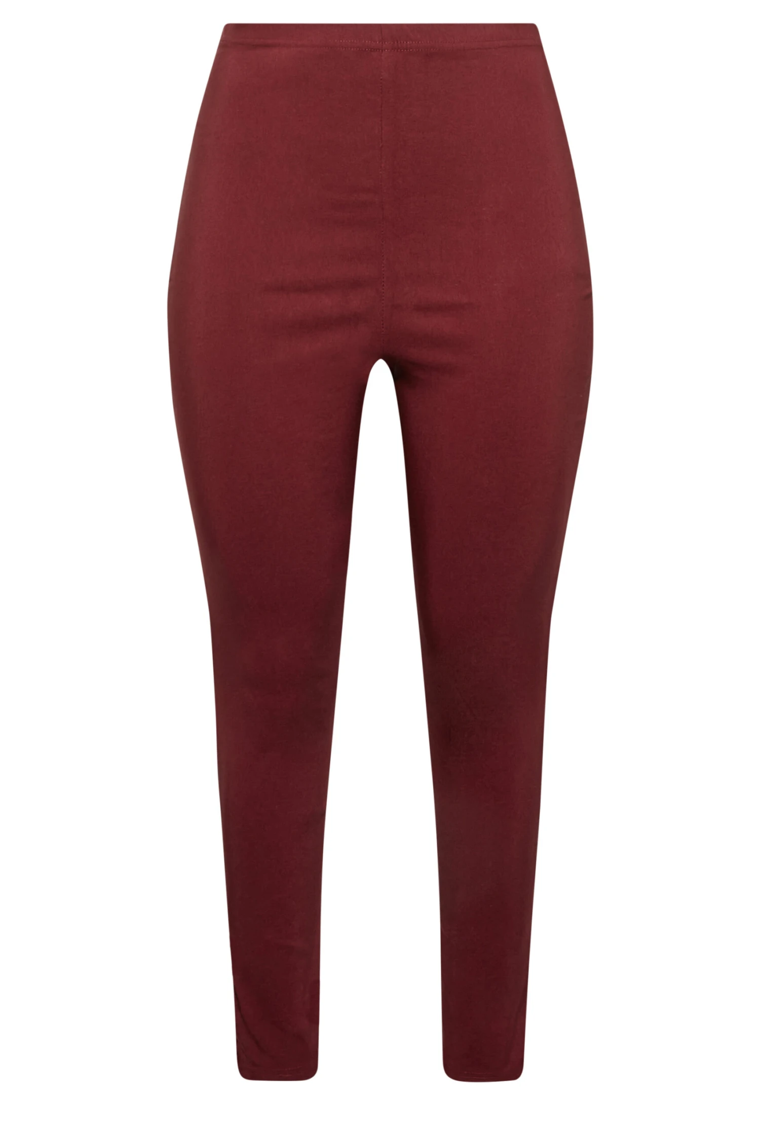 YOURS Curve Burgundy Red Stretch Bengaline Slim Leg Trousers 3 YOURS Curve Burgundy Red Stretch Bengaline Slim Leg Trousers - Image 3