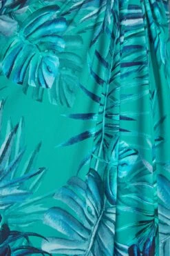 YOURS LONDON Curve Blue Tropical Print Knot Front Maxi Dress -Luna Looks Zone 118a4218 6e61 48 161331 Z