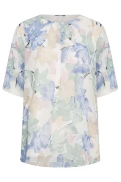 YOURS Curve Blue Floral Blouse -Luna Looks Zone 1238fcf0 eddd 48 330079 X
