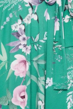 YOURS LONDON Curve Green Floral Hanky Hem Dress -Luna Looks Zone 12e39d02 91d1 49 162137 Z