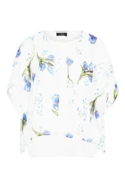 YOURS Curve White Floral Double Layered Blouse -Luna Looks Zone 140bde74 e974 43 173821 X