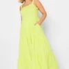 YOURS Curve Lime Green Shirred Strappy Sundress