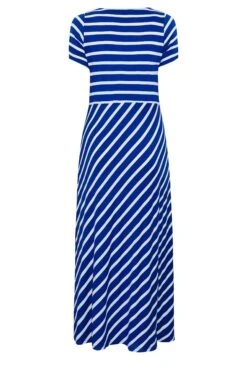 YOURS Curve Blue Stripe Swing Maxi Dress -Luna Looks Zone 154bf764 ce7a 48 301020 Y