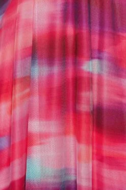 YOURS LONDON Curve Pink Abstract Print Mesh Wrap Dress -Luna Looks Zone 15614e0c f18f 43 162121 Z