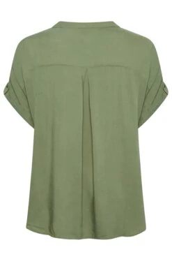 YOURS Curve Khaki Green Button Through Shirt 11 YOURS Curve Khaki Green Button Through Shirt -Luna Looks Zone 15d3dd58 da4b 4f 174325 Y