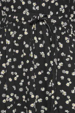YOURS Curve Black Daisy Print Cotton T-Shirt Dress -Luna Looks Zone 162167e1 3537 4b 137305 Z
