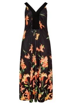 YOURS LONDON Curve Black Floral Maxi Dress -Luna Looks Zone 17301042 3407 49 162184 X