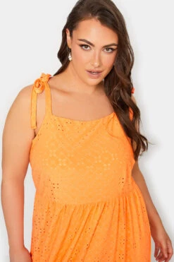 YOURS Curve Bright Orange Broderie Anglaise Maxi Dress 8 YOURS Curve Bright Orange Broderie Anglaise Maxi Dress -Luna Looks Zone 17441a0b 8e50 44 137536 D