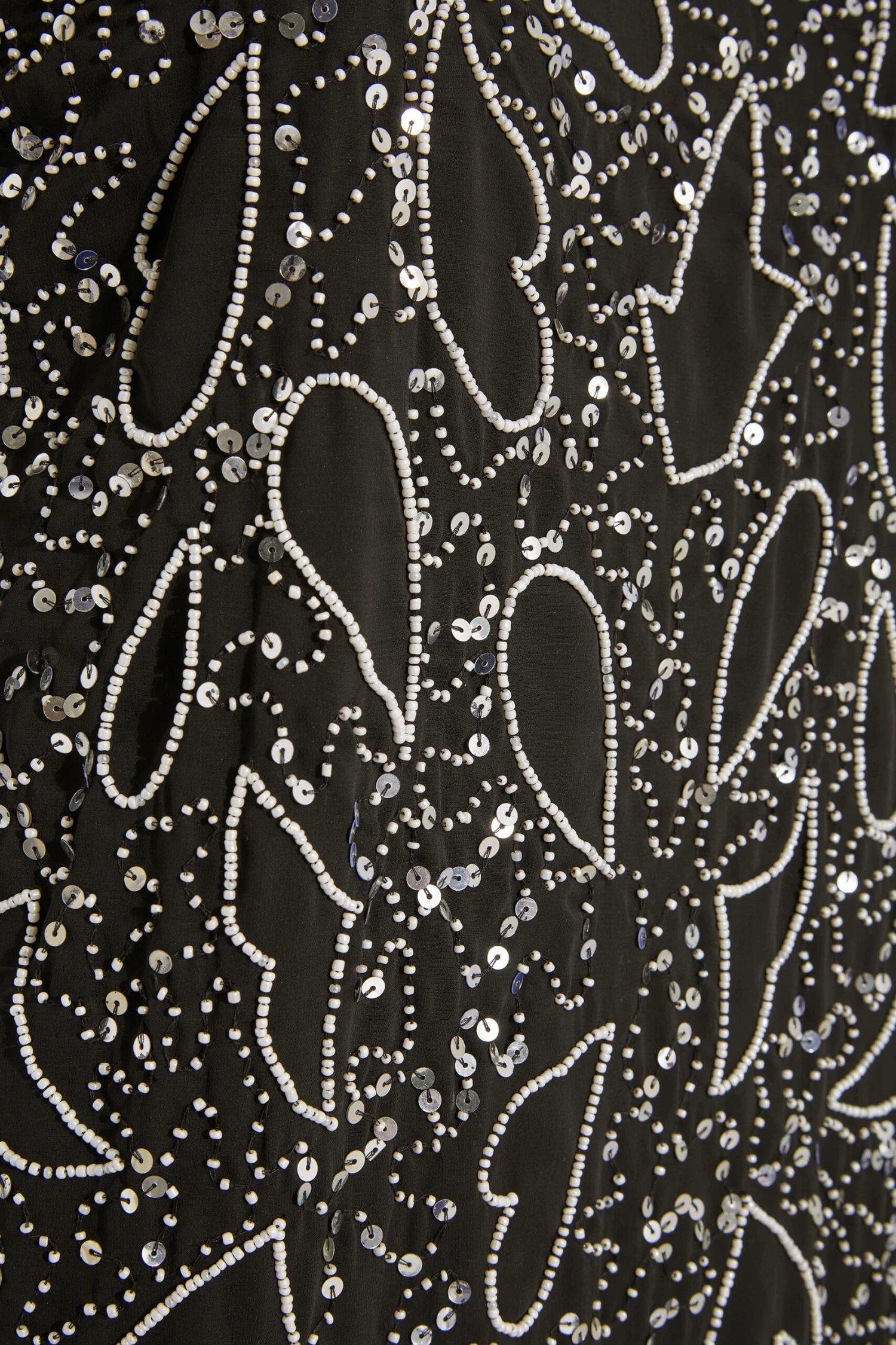 LUXE Curve Black Abstract Sequin Hand Embellished Cami Top 4 LUXE Curve Black Abstract Sequin Hand Embellished Cami Top - Image 4