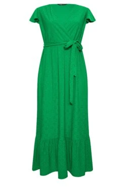 YOURS Curve Green Broderie Anglaise Wrap Maxi Dress 10 YOURS Curve Green Broderie Anglaise Wrap Maxi Dress -Luna Looks Zone 1a57712c f055 44 137539 X