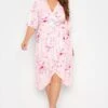 YOURS LONDON Curve Pink Floral Wrap Dress