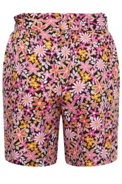 YOURS Curve Black Floral Print Paperbag Waist Shorts 9 YOURS Curve Black Floral Print Paperbag Waist Shorts -Luna Looks Zone 1b49cc00 63c3 41 144801 Y