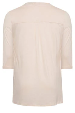 YOURS Curve Light Pink Half Placket Blouse -Luna Looks Zone 1b6920cc 1076 4c 174293 Y