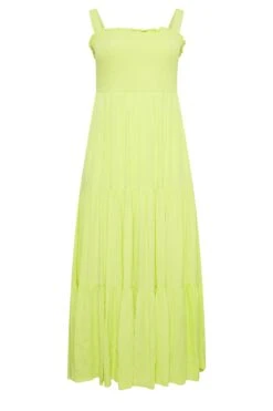 YOURS Curve Lime Green Shirred Strappy Sundress 10 YOURS Curve Lime Green Shirred Strappy Sundress -Luna Looks Zone 1bcc3f06 7334 4e 137428 X