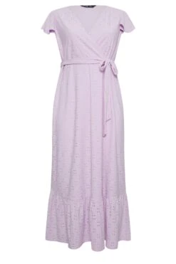 YOURS Curve Lilac Purple Broderie Anglaise Maxi Dress -Luna Looks Zone 1bf492ae 519b 44 137558 X