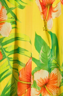 YOURS Curve Yellow Tropical Print Cross Front Top -Luna Looks Zone 1c10c253 ee0a 42 300792 Z