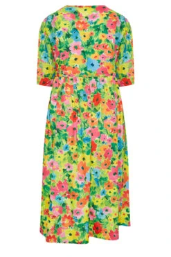 LIMITED COLLECTION Curve Green Floral Midaxi Dress -Luna Looks Zone 1c28db58 d09f 42 215507 Y
