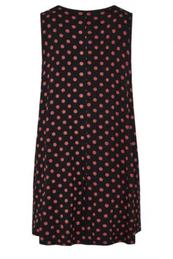 YOURS Curve Black & Red Back Polka Dot Print Vest Top -Luna Looks Zone 1c29e750 ebda 40 302254 Y