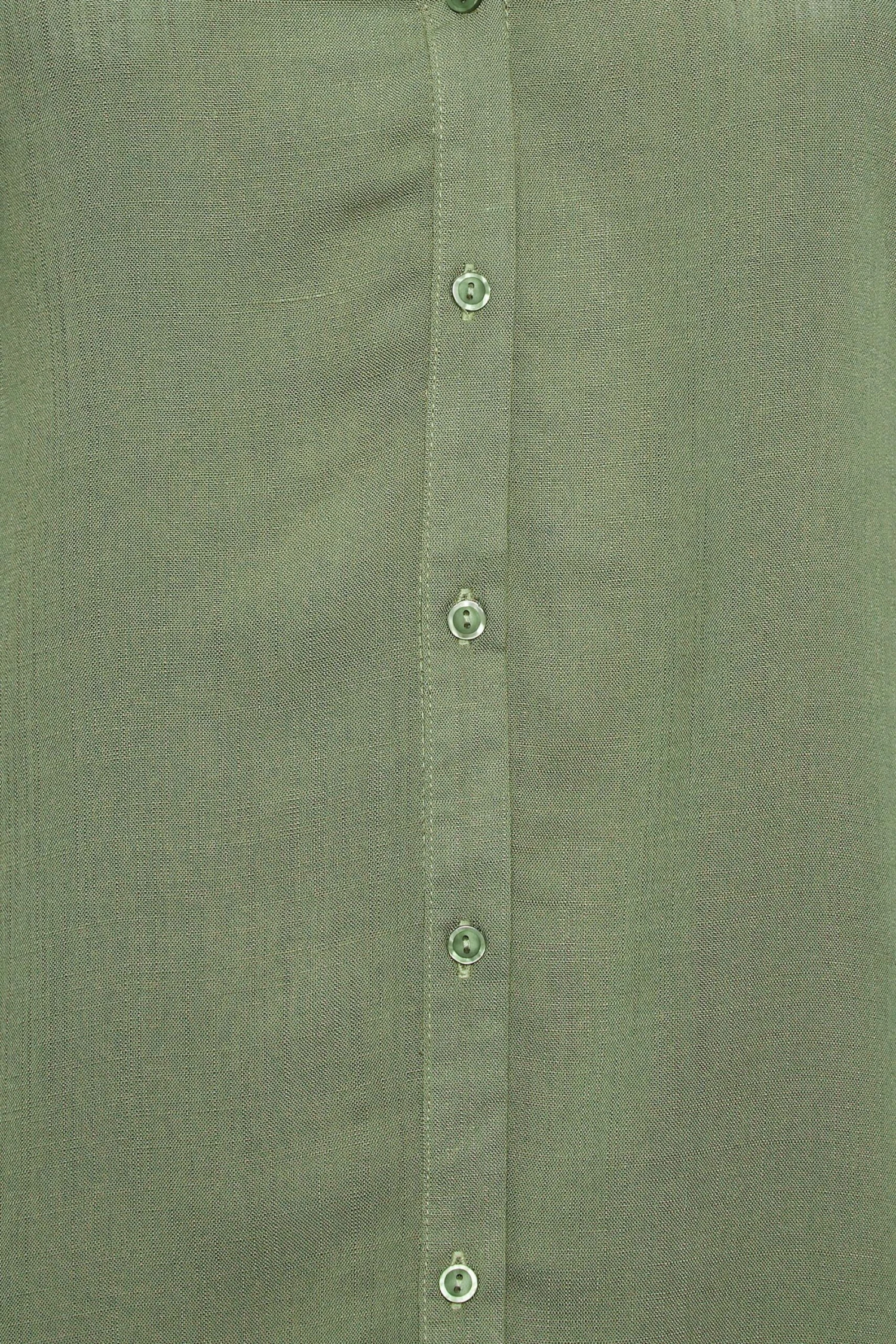 YOURS Curve Khaki Green Button Through Shirt 4 YOURS Curve Khaki Green Button Through Shirt - Image 4