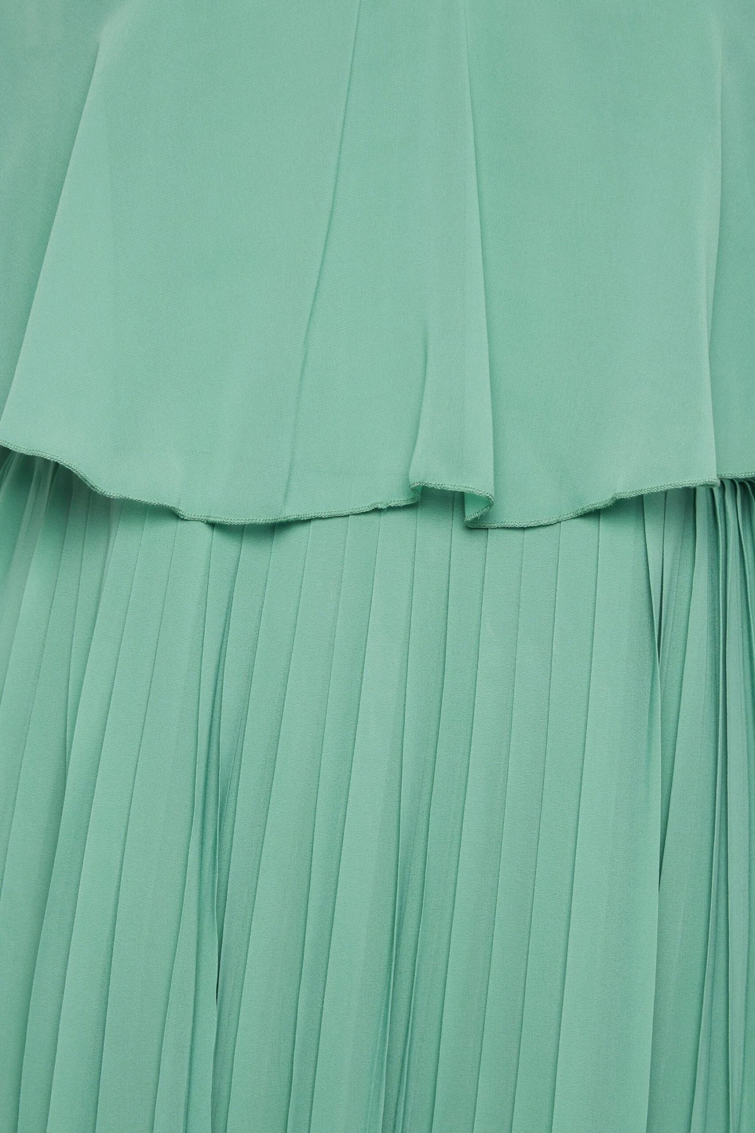 YOURS LONDON Curve Green Pleated Overlay Midi Dress 4 YOURS LONDON Curve Green Pleated Overlay Midi Dress - Image 4
