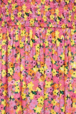 LIMITED COLLECTION Curve Pink Ditsy Print Midaxi Dress -Luna Looks Zone 1d46adc0 ea29 42 215540 Z