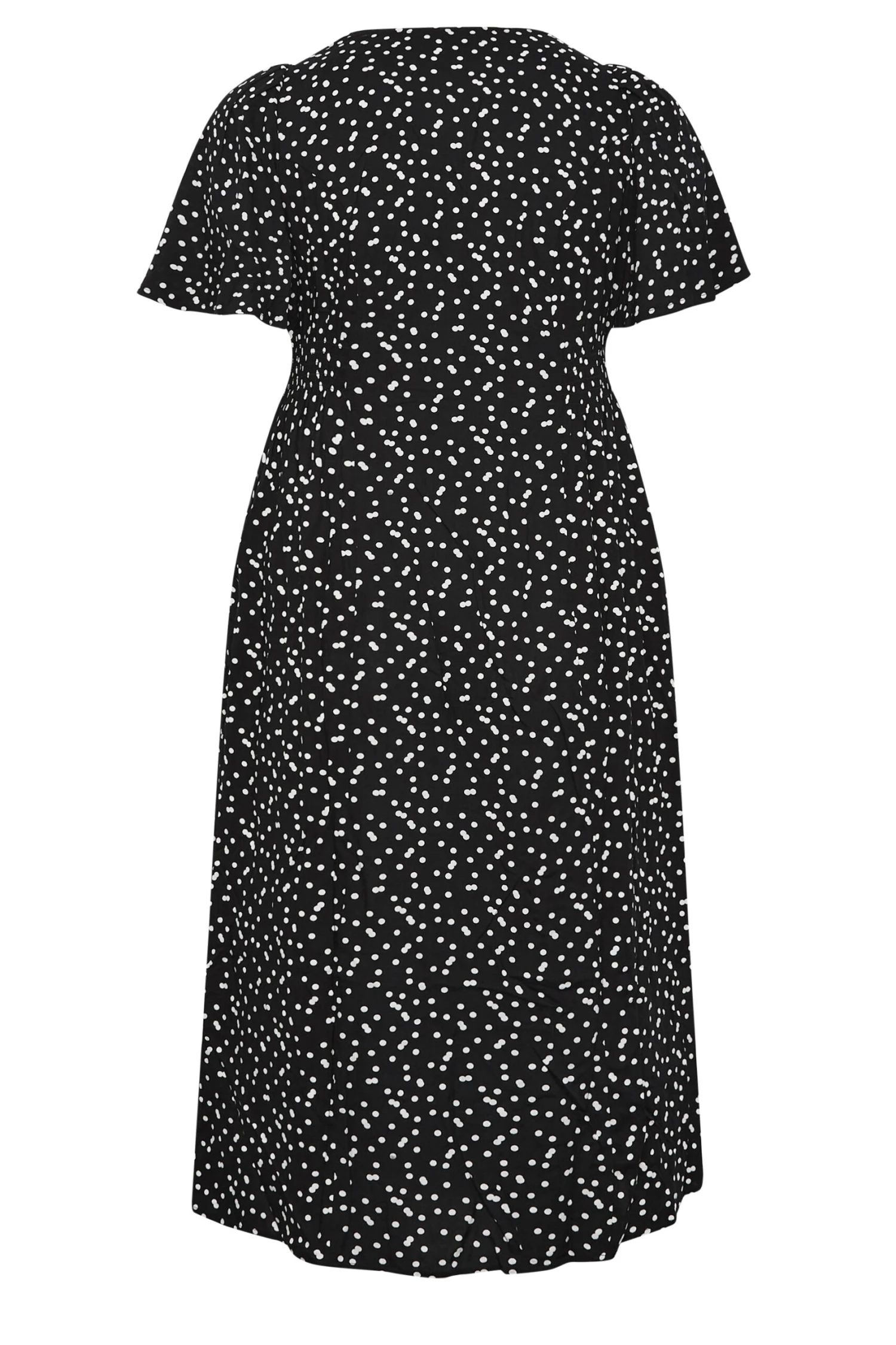YOURS Curve Black Polka Dot Print Tea Dress 1 YOURS Curve Black Polka Dot Print Tea Dress