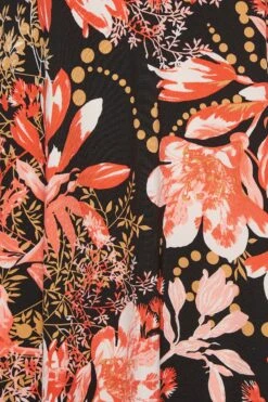 YOURS Curve Black & Orange Floral Print Wrap Maxi Dress 9 YOURS Curve Black & Orange Floral Print Wrap Maxi Dress -Luna Looks Zone 1fead935 49e6 4b 301901 Z