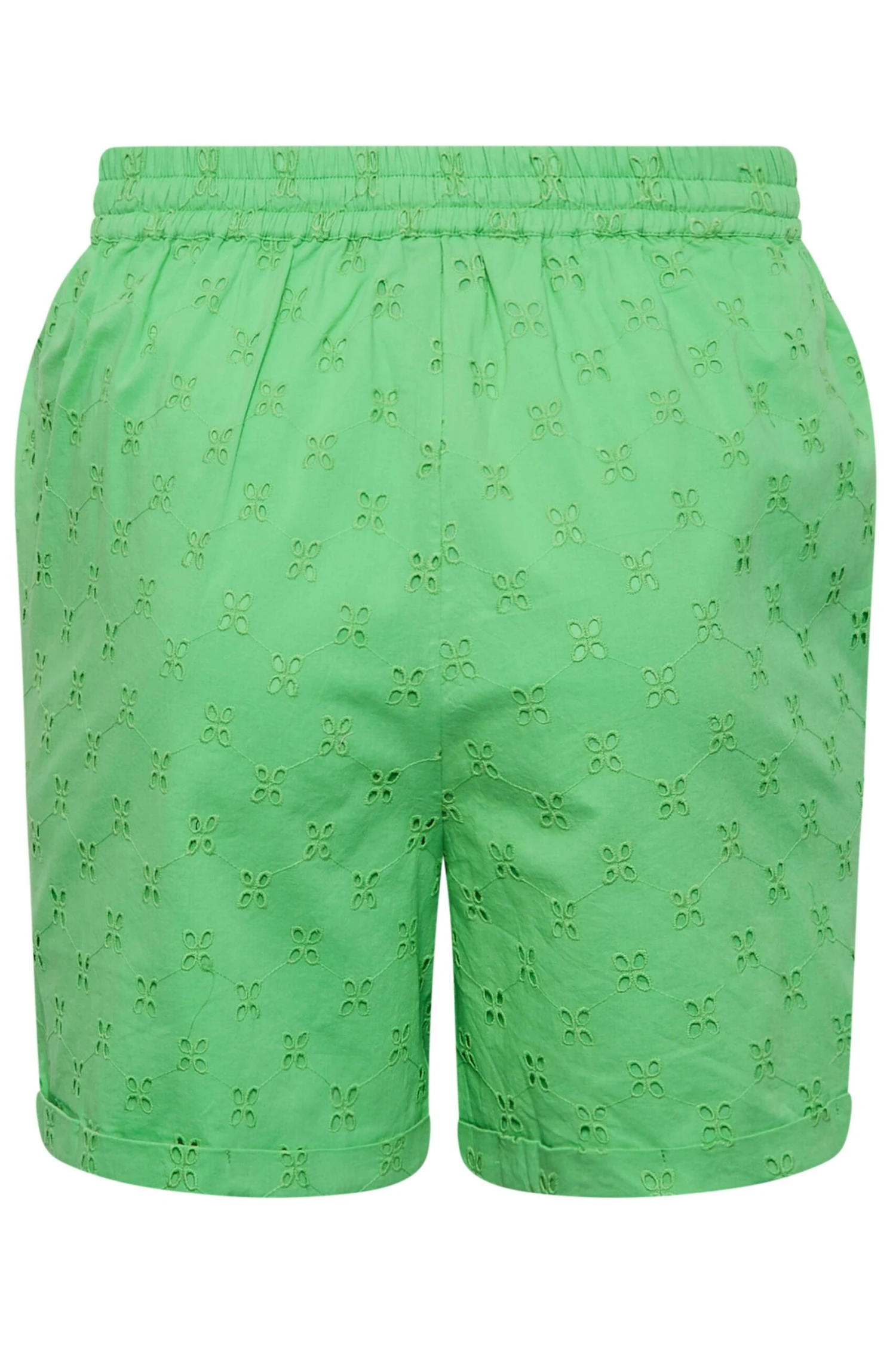 LIMITED COLLECTION Curve Green Broderie Anglaise Shorts 6 LIMITED COLLECTION Curve Green Broderie Anglaise Shorts - Image 6
