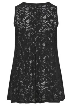 YOURS Curve Black Lace Swing Vest Top -Luna Looks Zone 2152c6fe ebeb 4e 301013 Y